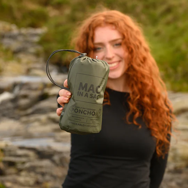 Mac in a Sac poncho khaki green