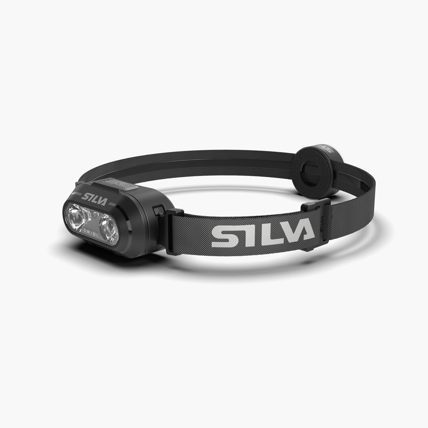 Silva Smini hoofdlamp - Zwart, lichtgewicht en compact ontwerp, perfect voor kamperen en outdooractiviteiten.