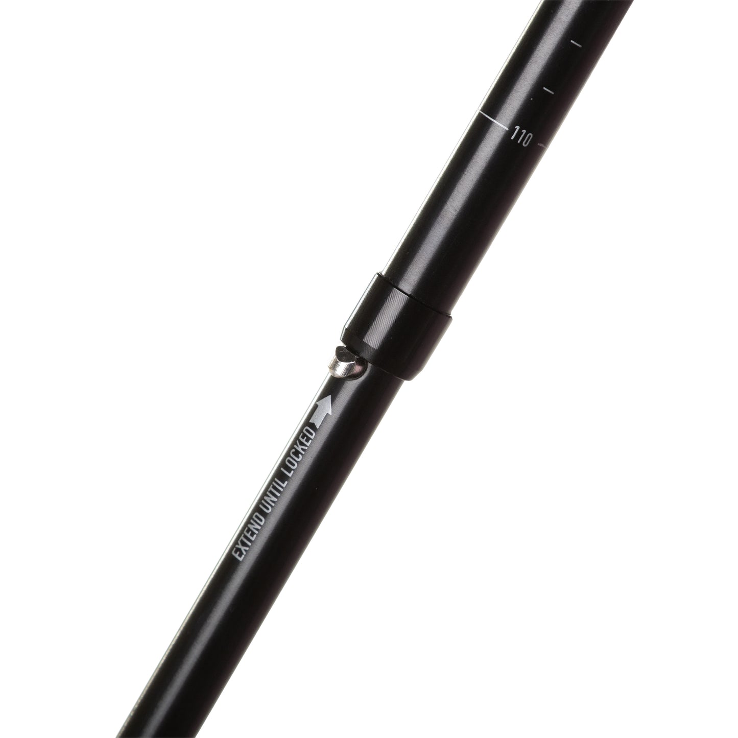 Vouwsluiting trekkingstok in zwart - Verstelbare trekkingstok van 6061 aluminium, ontworpen voor stabiliteit en duurzaamheid tijdens wandelingen.