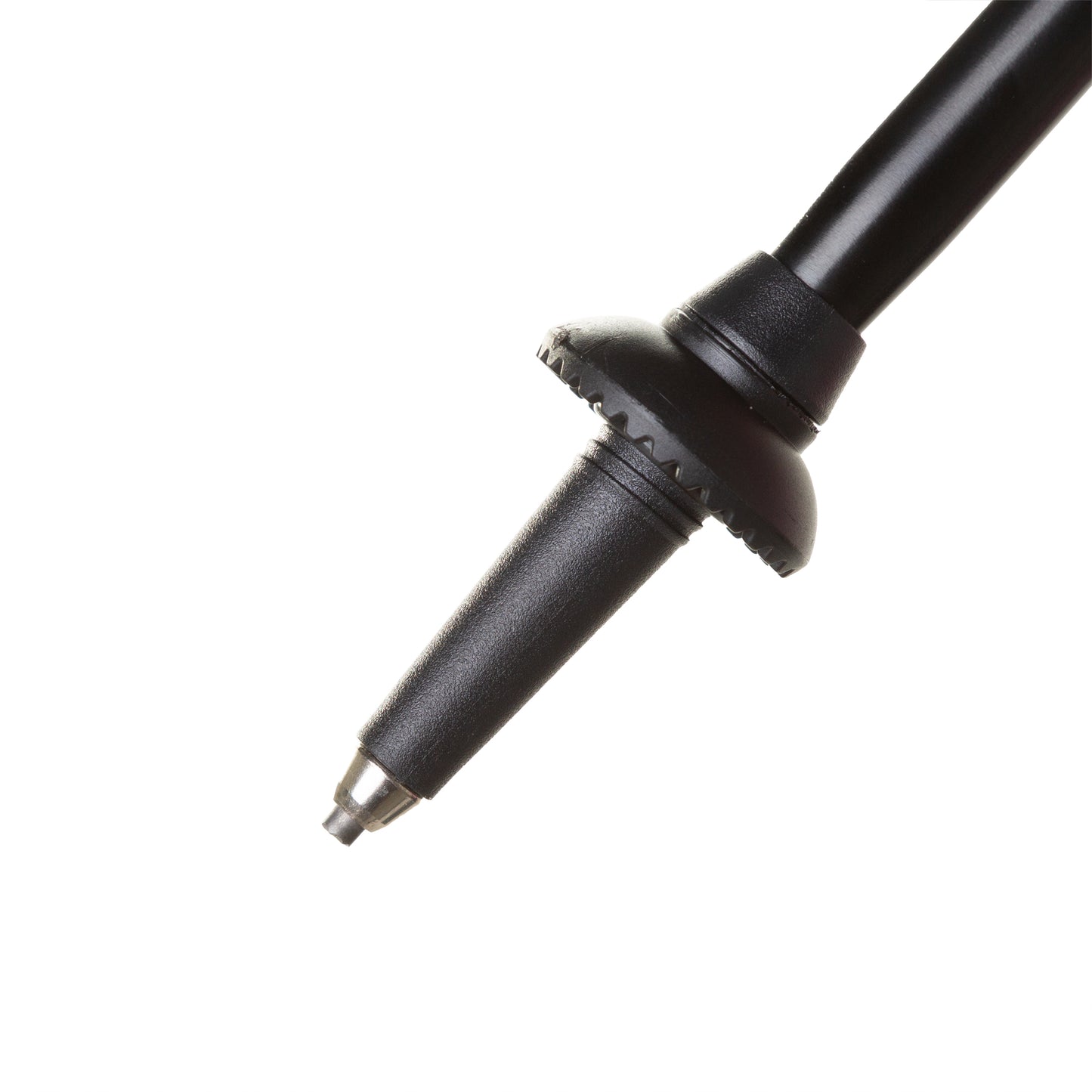 Vouwsluiting trekkingstok in zwart - Trekkingstok met stevige rubberen tip voor extra grip en stabiliteit op verschillende ondergronden.