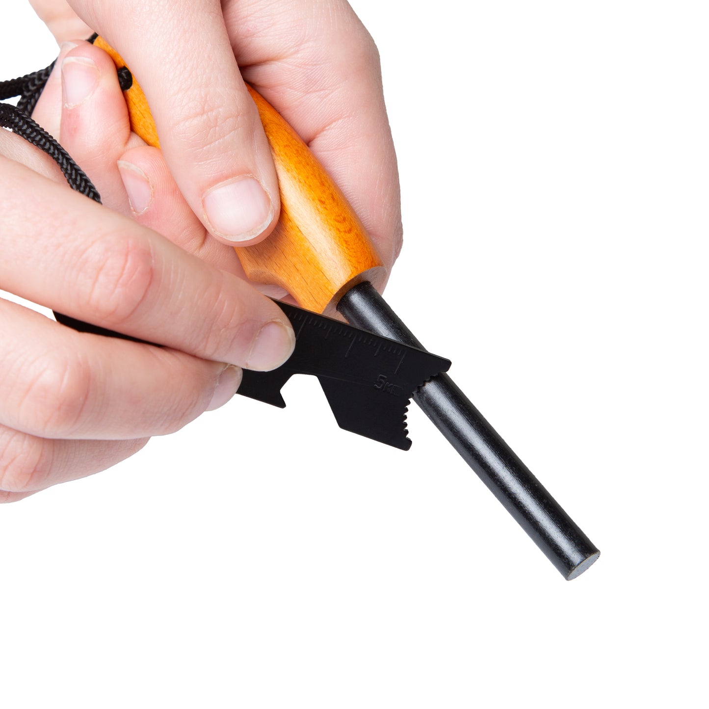 Detail van Firestarter - Handig gereedschap voor het starten van een vuurtje tijdens outdooravonturen.