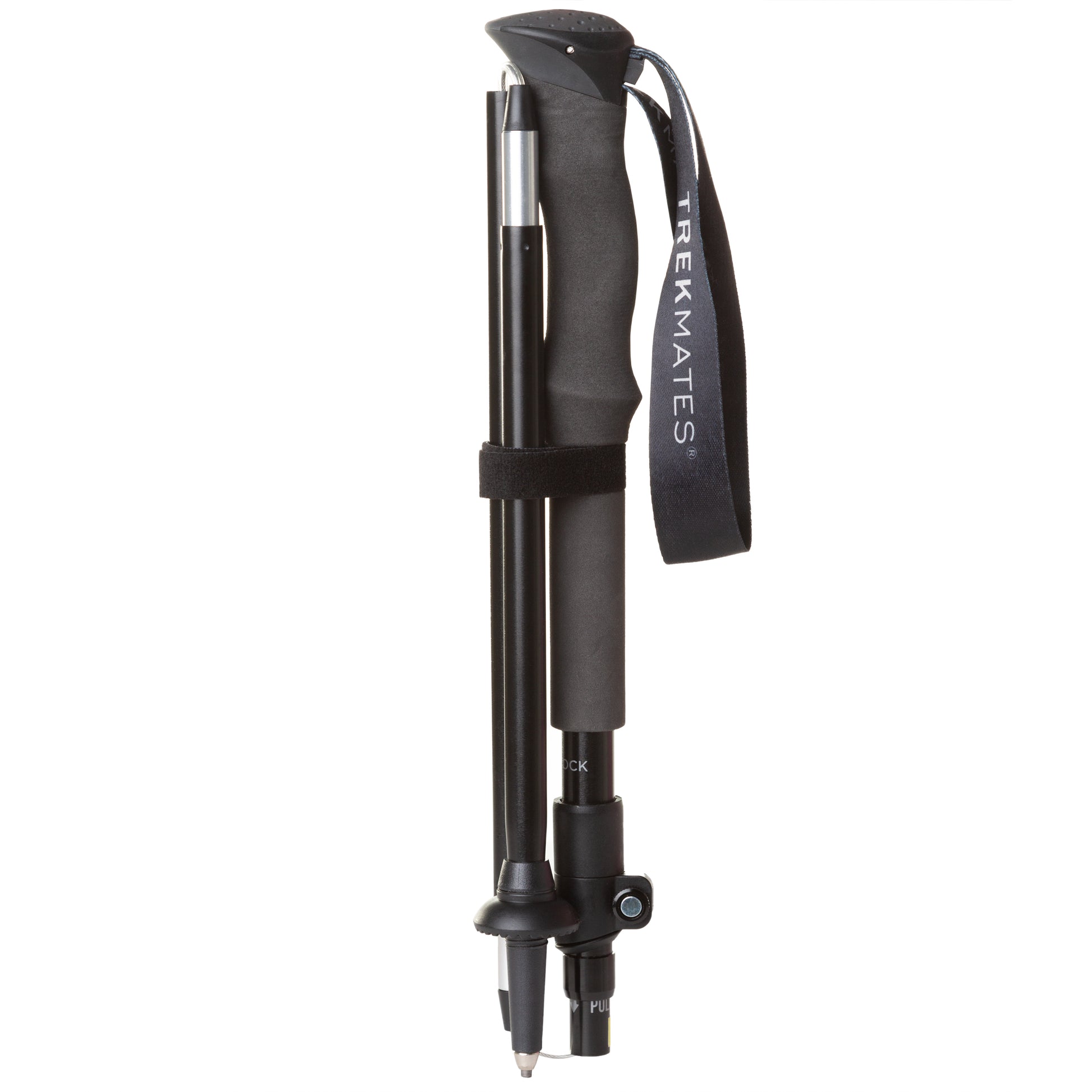 Vouwsluiting trekkingstok in zwart - Compact en opvouwbare trekkingstok, ideaal voor het besparen van ruimte tijdens het reizen.