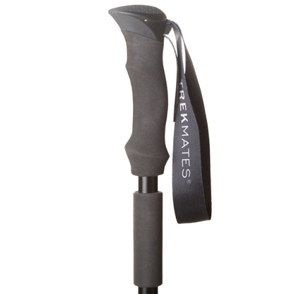 Vouwsluiting trekkingstok in zwart - Comfortabele handgreep voor betere grip tijdens wandelingen en outdooractiviteiten.